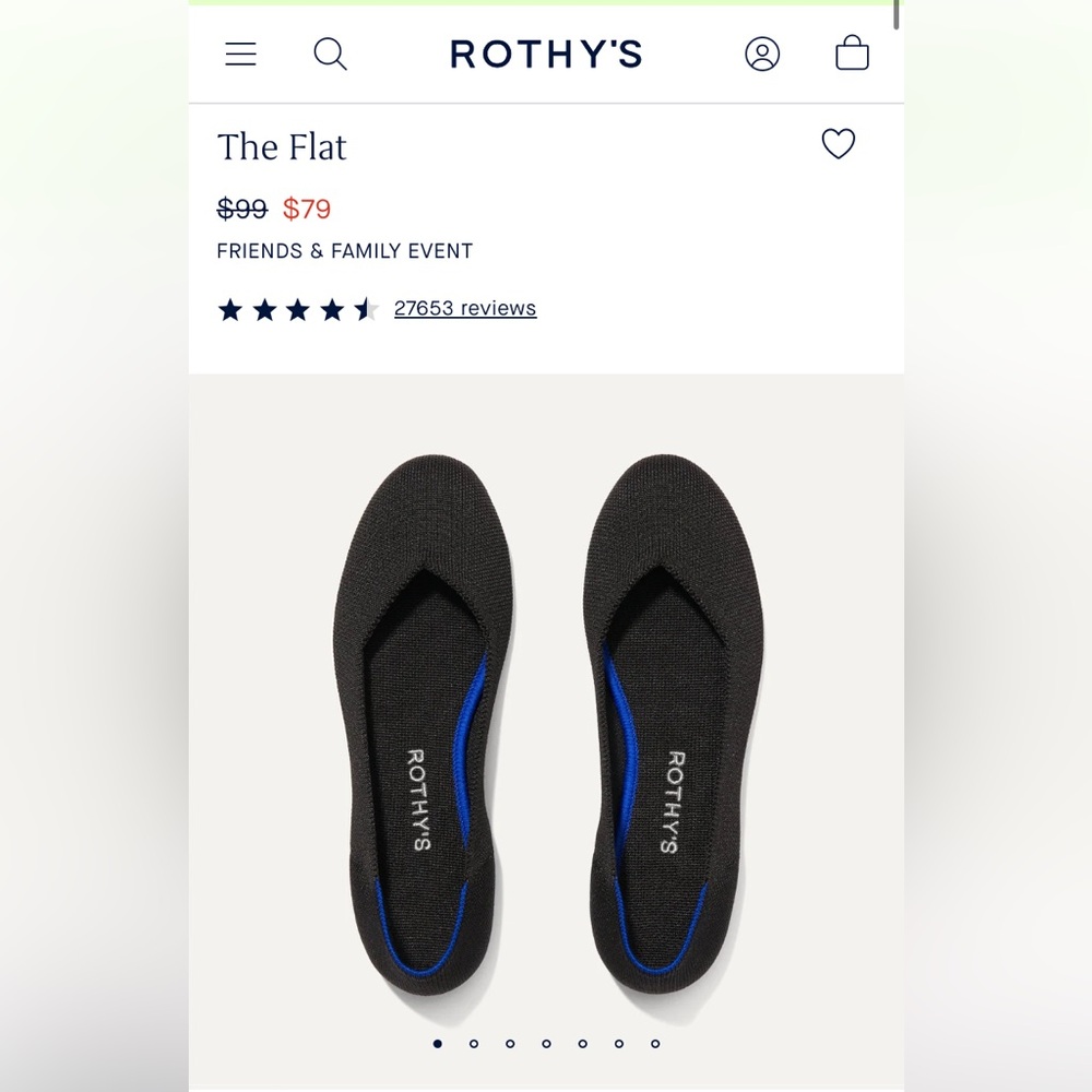Rothy's Black and Blue Flats